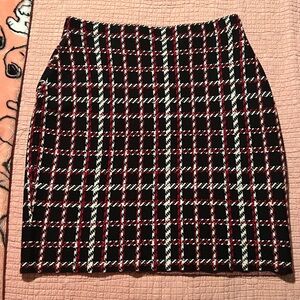 Milano Black and Red Checkered Mini Skirt
